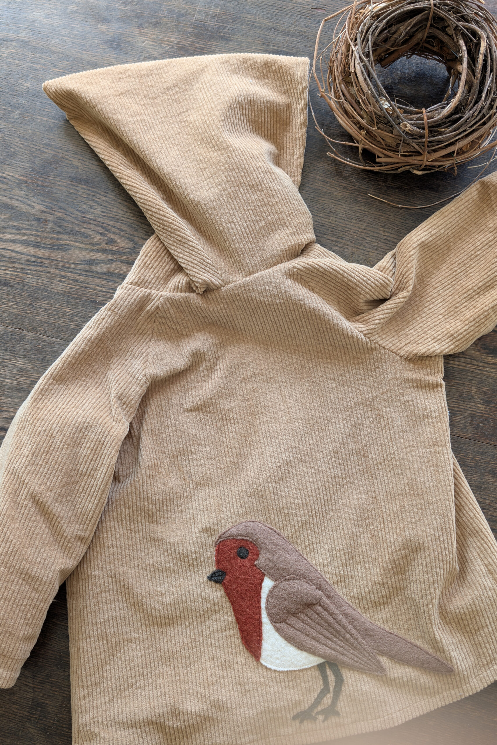 Breitcordjacke Rotkehlchen Gr. 86/92